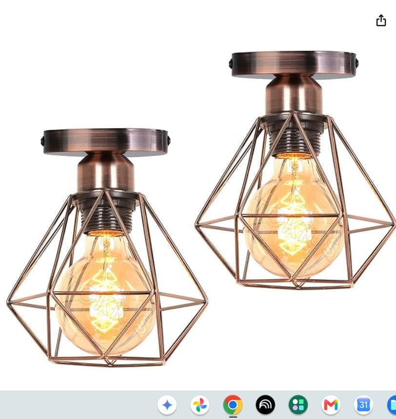 Plafonnier industriel vintage E27 de 16 cm à 2 lampes, Enlèvement ou Envoi, Comme neuf, Plafonnier, Industriel
