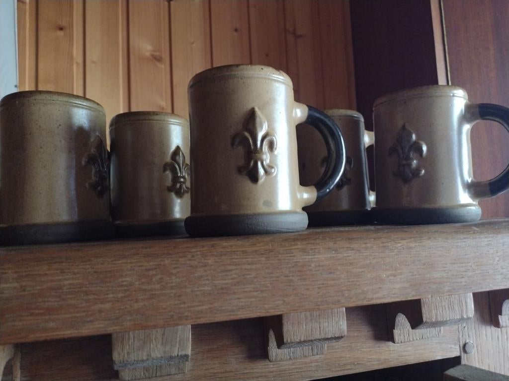 Six chopes en céramique Maredsous parfait état, Enlèvement ou Envoi