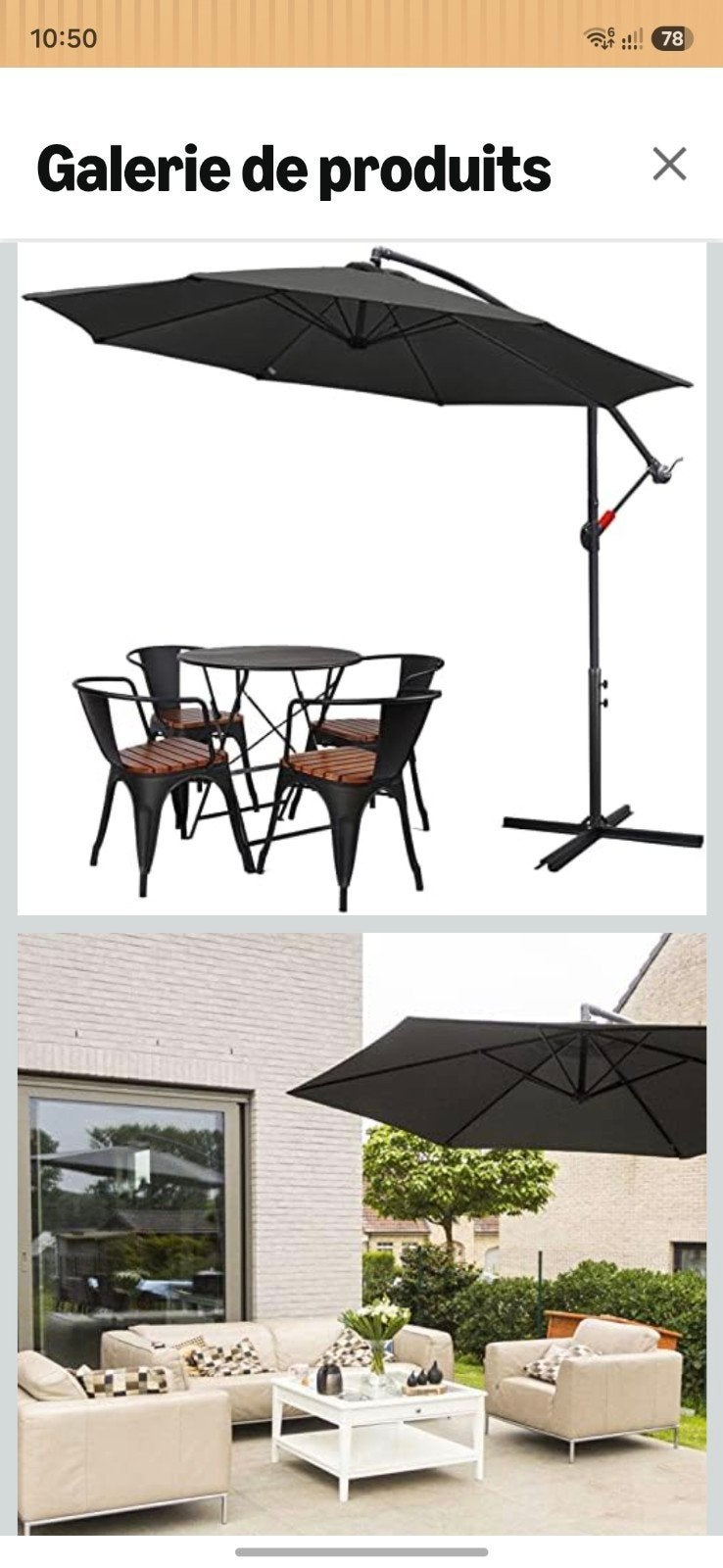 Nieuwe zwarte parasol, Ophalen