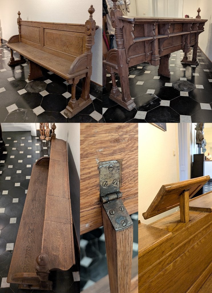 Banc de chapelle en chêne, fin XIXᵉ, Enlèvement