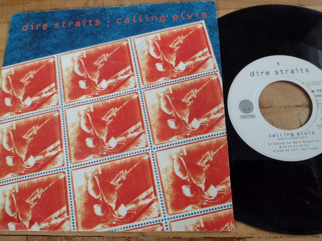VINYL SINGLE: DIRE STRAITS: CALLING ELVIS (1991), Cd's en Dvd's, Vinyl Singles, 1990 - 1999, 7 inch, Single, Ophalen of Verzenden
