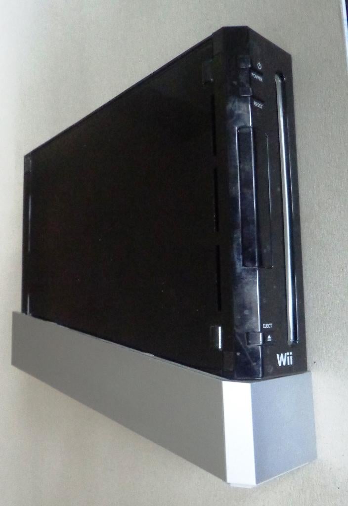 Nintendo Wii Console + standaard Zwart, Games en Spelcomputers, Ophalen of Verzenden, Gebruikt