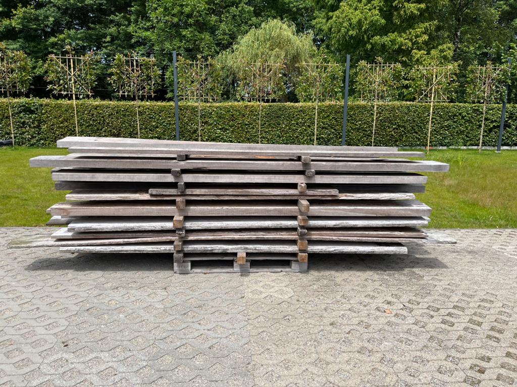 Planches de bois dur azobe de 30 m2, Bricolage & Construction, Bois & Planches, Enlèvement