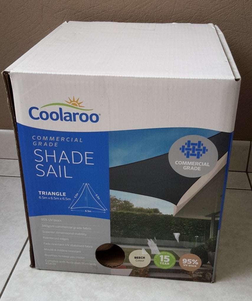 Schaduwdoek COOLAROO 6,5 x 6,5 x 6,5m ( NIEUW ), Tuin en Terras, Ophalen of Verzenden, Nieuw