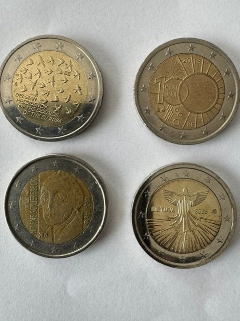 cc Herdenkingsmunten, Ophalen of Verzenden, 2 euro, Losse munt