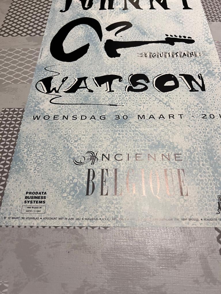 Vintage Poster Johnny Watson - Ancienne Belgique, Enlèvement ou Envoi, Rectangulaire vertical, Musique, Utilisé