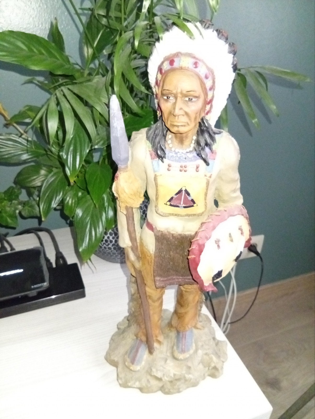 Vintage Indianen figuren (koppel) steen, Enlèvement