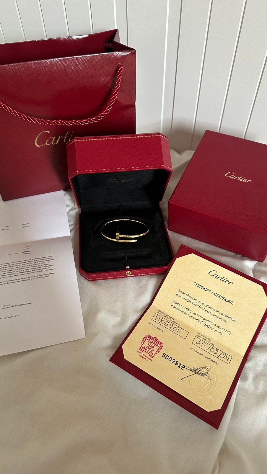 Cartier juste un clou, Enlèvement ou Envoi, Comme neuf, Or, Or