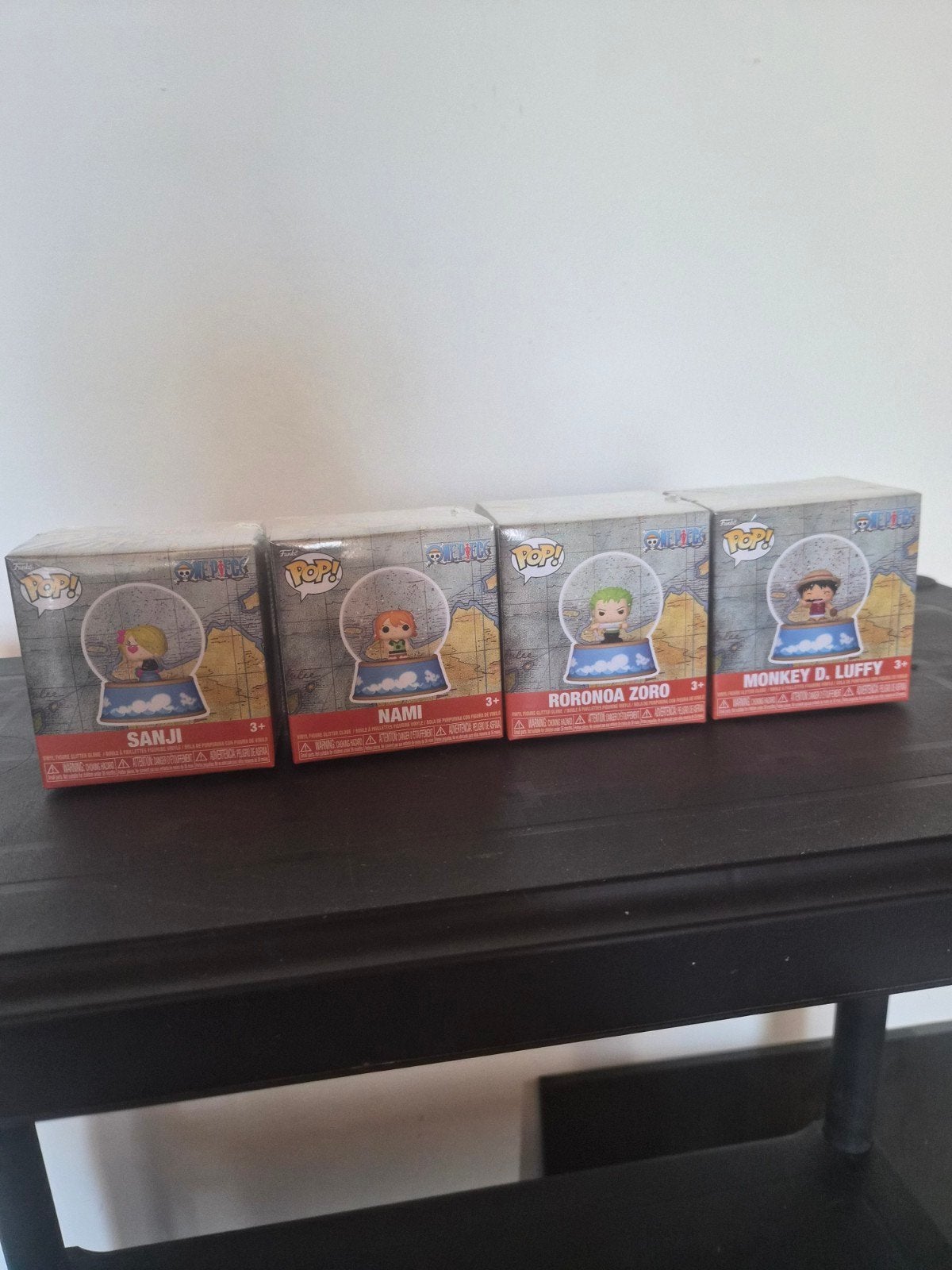 Lot Complet 4x Funko Pop Mini Glitter Globes One Piece -neuf, Enlèvement ou Envoi, Neuf, Autres types