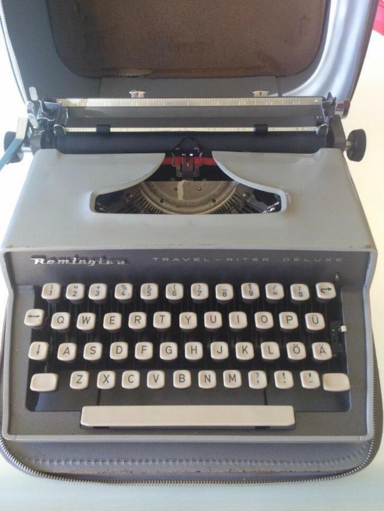 Remington Travel Riter Deluxe vintage schrijfmachine, Ophalen, Zo goed als nieuw