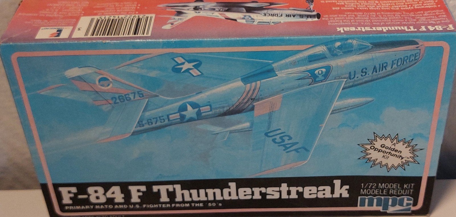 Kit de maquette en plastique F-84 F Thunderstreak 1/72 MPC., Neuf, Autres marques, Enlèvement ou Envoi, 1:72 à 1:144