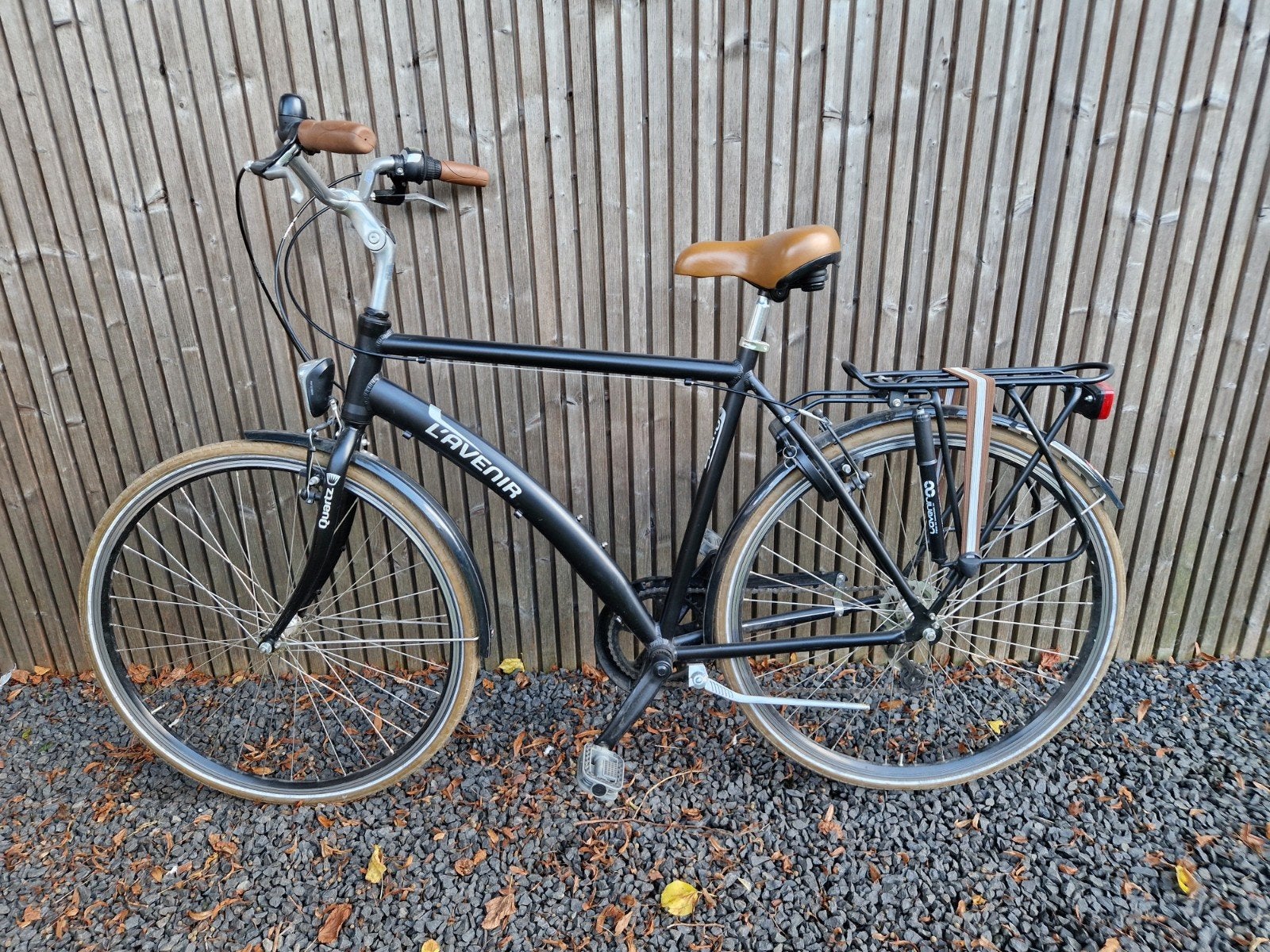 L’Avenir stadsfiets / citybike – zwart met bruin zadel, Vélos & Vélomoteurs, Enlèvement, Comme neuf, Autres marques, Vitesses