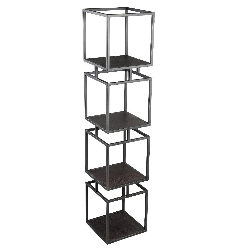 NIEUWE Zwart metalen open kast 4 kubussen met 30% KORTING, Huis en Inrichting, Woonaccessoires | Overige, Ophalen, Zwart, Nieuw