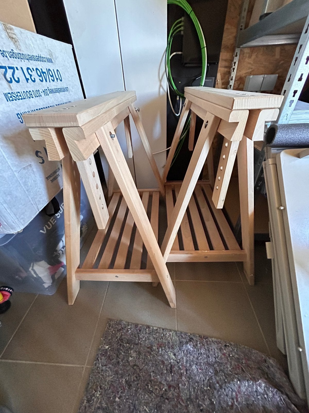 IKEA houten Schragen, Ophalen, Zo goed als nieuw