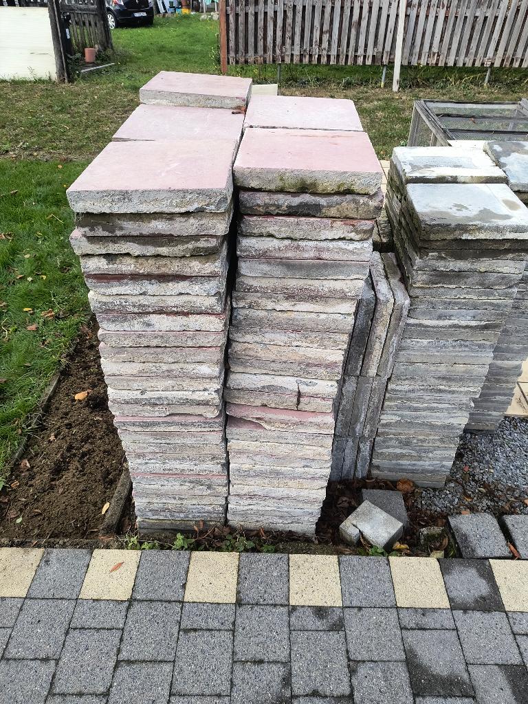 Betonnen dallen - klinkers, Tuin en Terras, Ophalen, Gebruikt, Klinkers