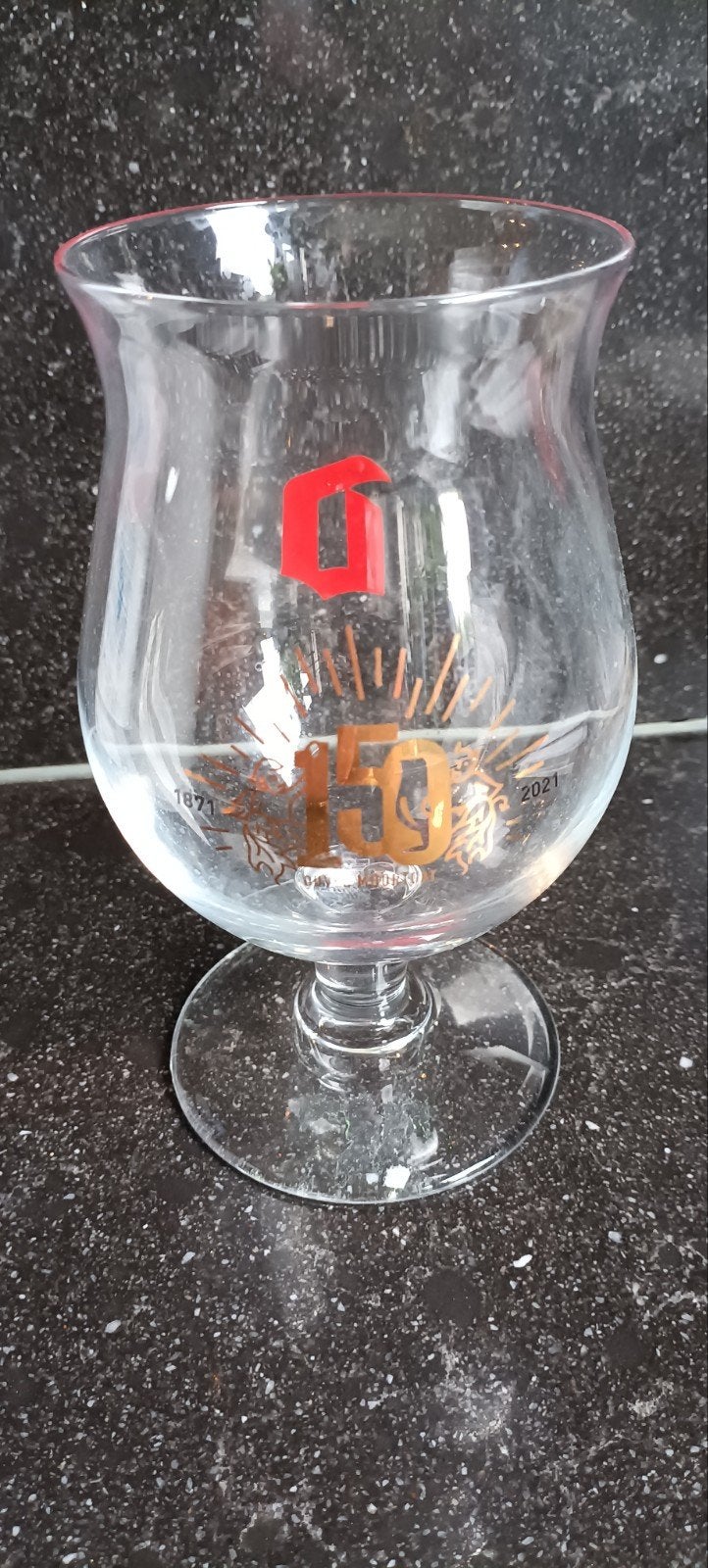 duvel glas 150 jaar Duvel Moortgat 2021ruilen of kopen., Verzamelen, Ophalen of Verzenden, Duvel