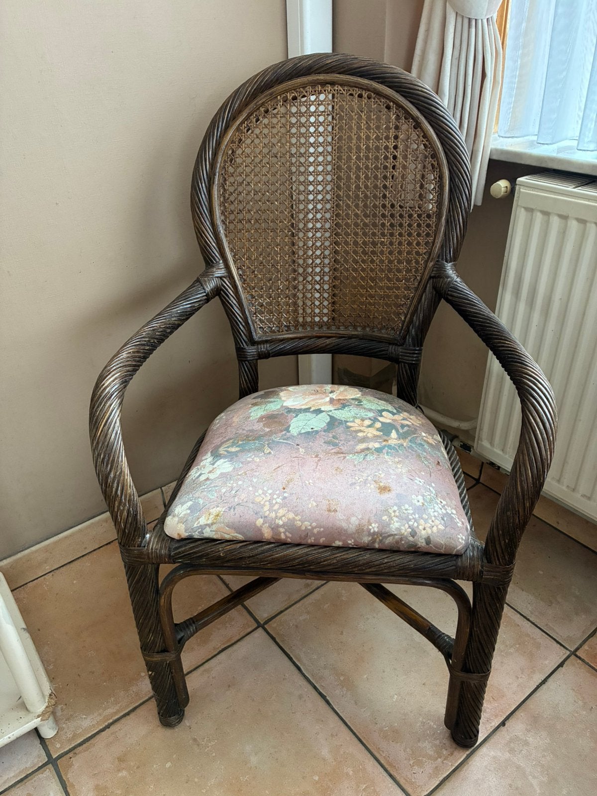 Rieten stoel, Enlèvement, Comme neuf, Osier ou Rotin, Une
