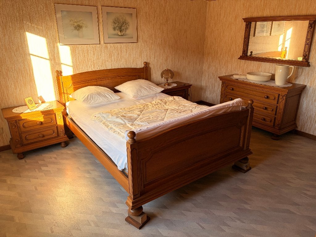 Volledige houten slaapkamerset, Ophalen, Tweepersoons, Landelijk, Zo goed als nieuw