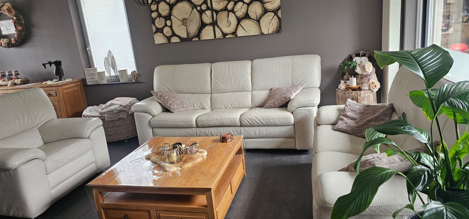 lederen salon, Ophalen, Gebruikt, Leer