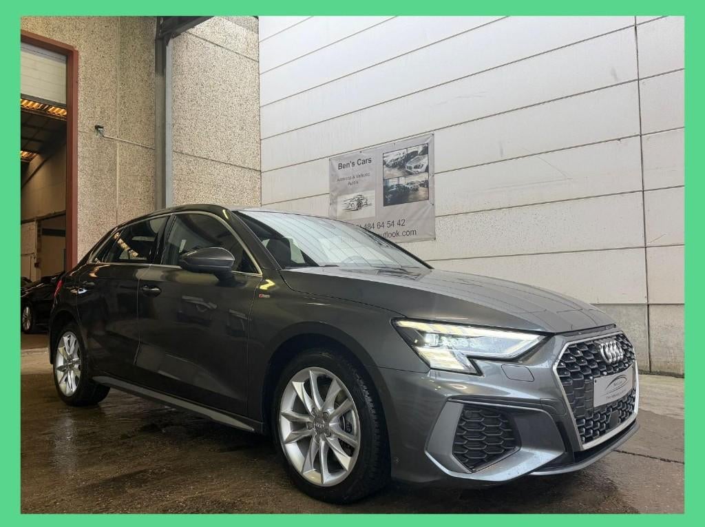 Audi A3 40 TFSIe Sportback S-Line PHEV *Leder/Gps/Camera*, Cuir, Argent ou Gris, Entreprise, Entretenue par le concessionnaire