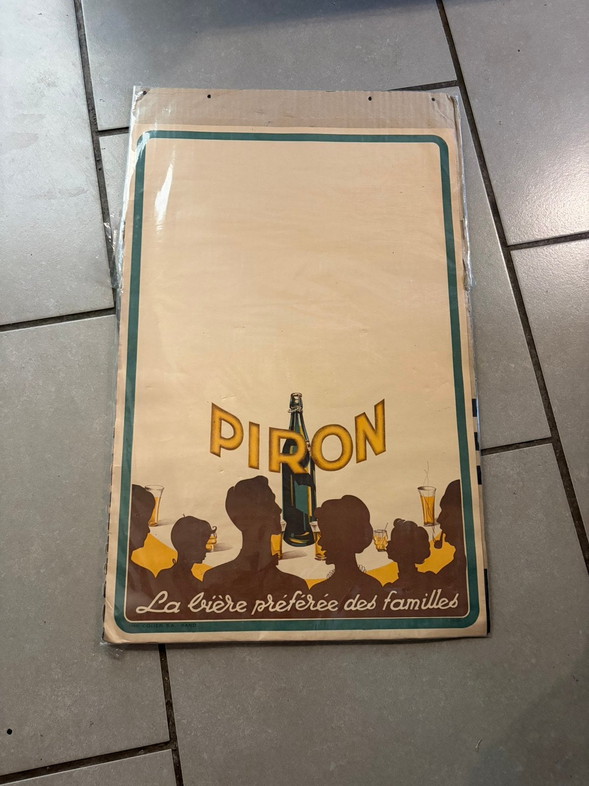 Oude affiche piron la biere preferee des familes, Ophalen, Gebruikt, Overige typen
