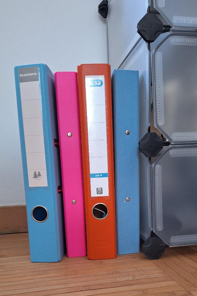 Lot de 4 classeurs, Ophalen, Gebruikt