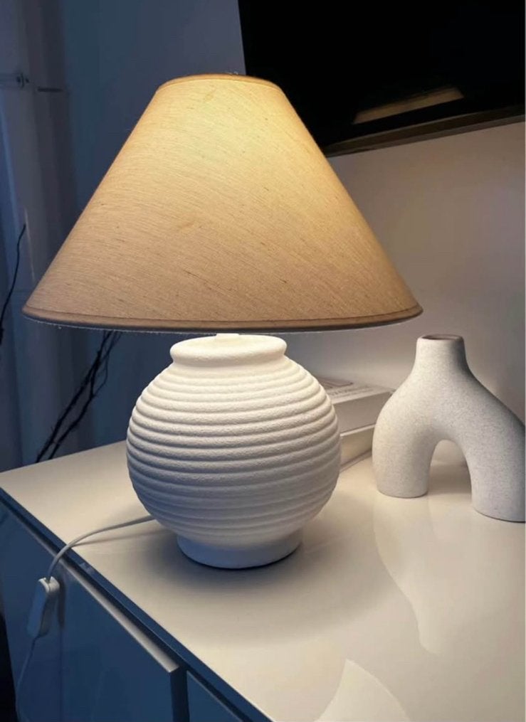 Lampe blanche texturé, Enlèvement, Comme neuf