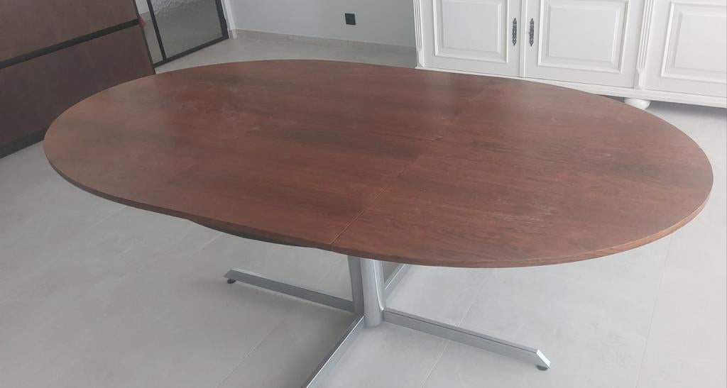 Zeer degelijke uitschuifbare ovalen tafel, Huis en Inrichting, Tafels | Eettafels, Ophalen