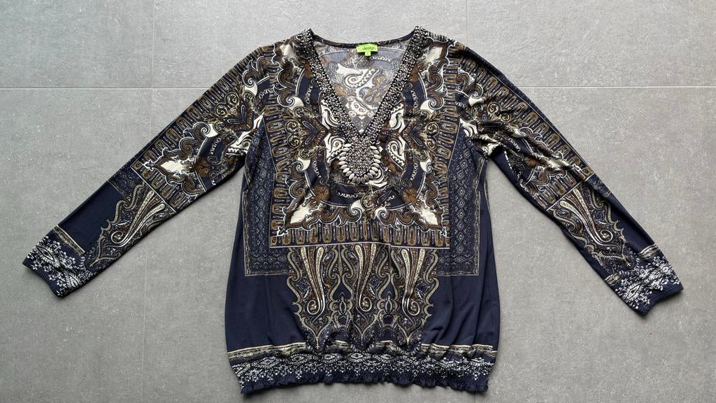 K-design chique elastische bloes maat L, Ophalen of Verzenden, Maat 42/44 (L), Overige kleuren