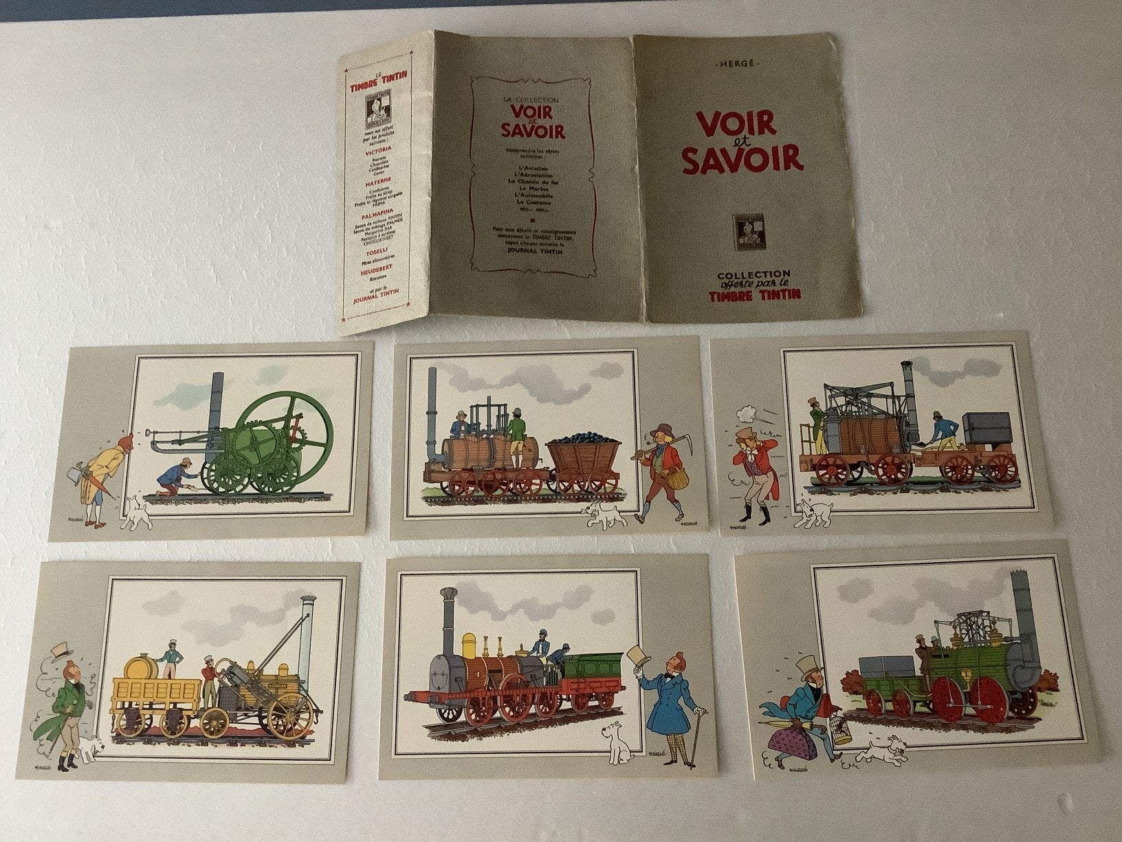Hergé Tintin chromos chemin de fer, Livres, Enlèvement ou Envoi