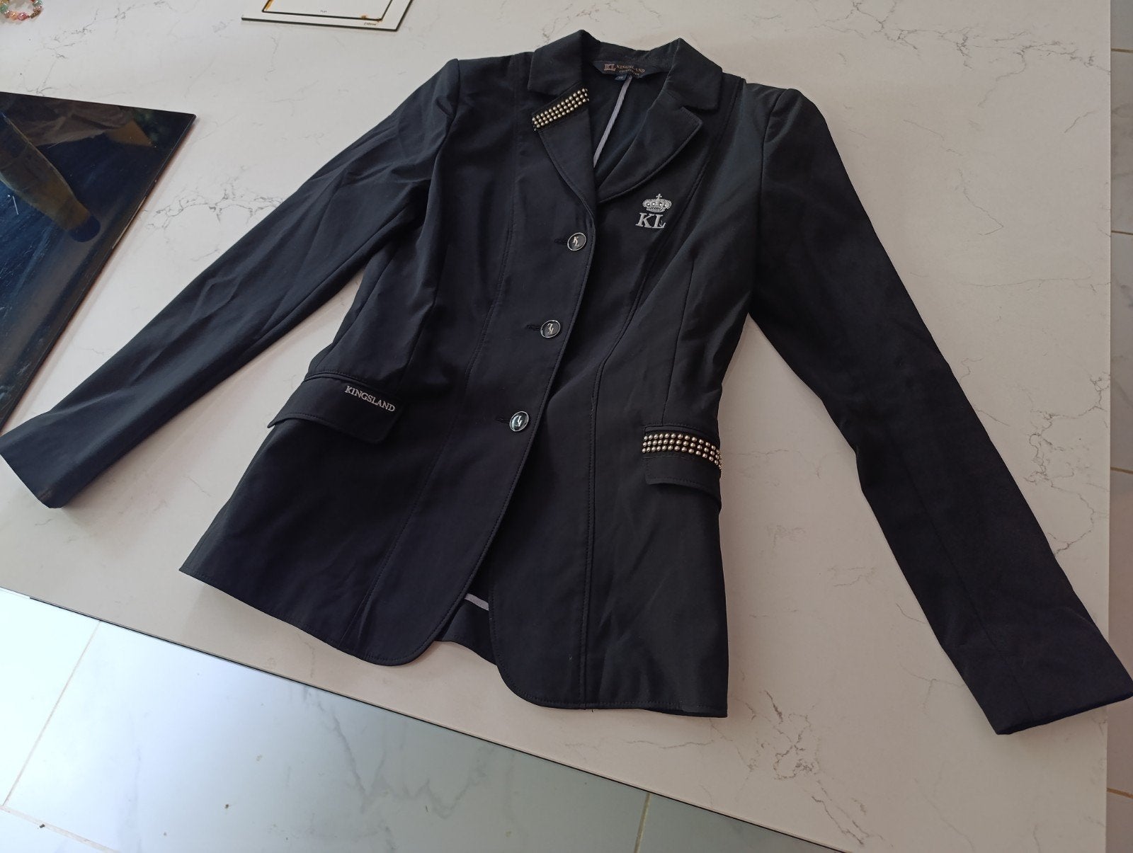wedstrijd vest, Dieren en Toebehoren, Paardrijkleding, Blauw, Ophalen of Verzenden, Zo goed als nieuw, Bovenkleding