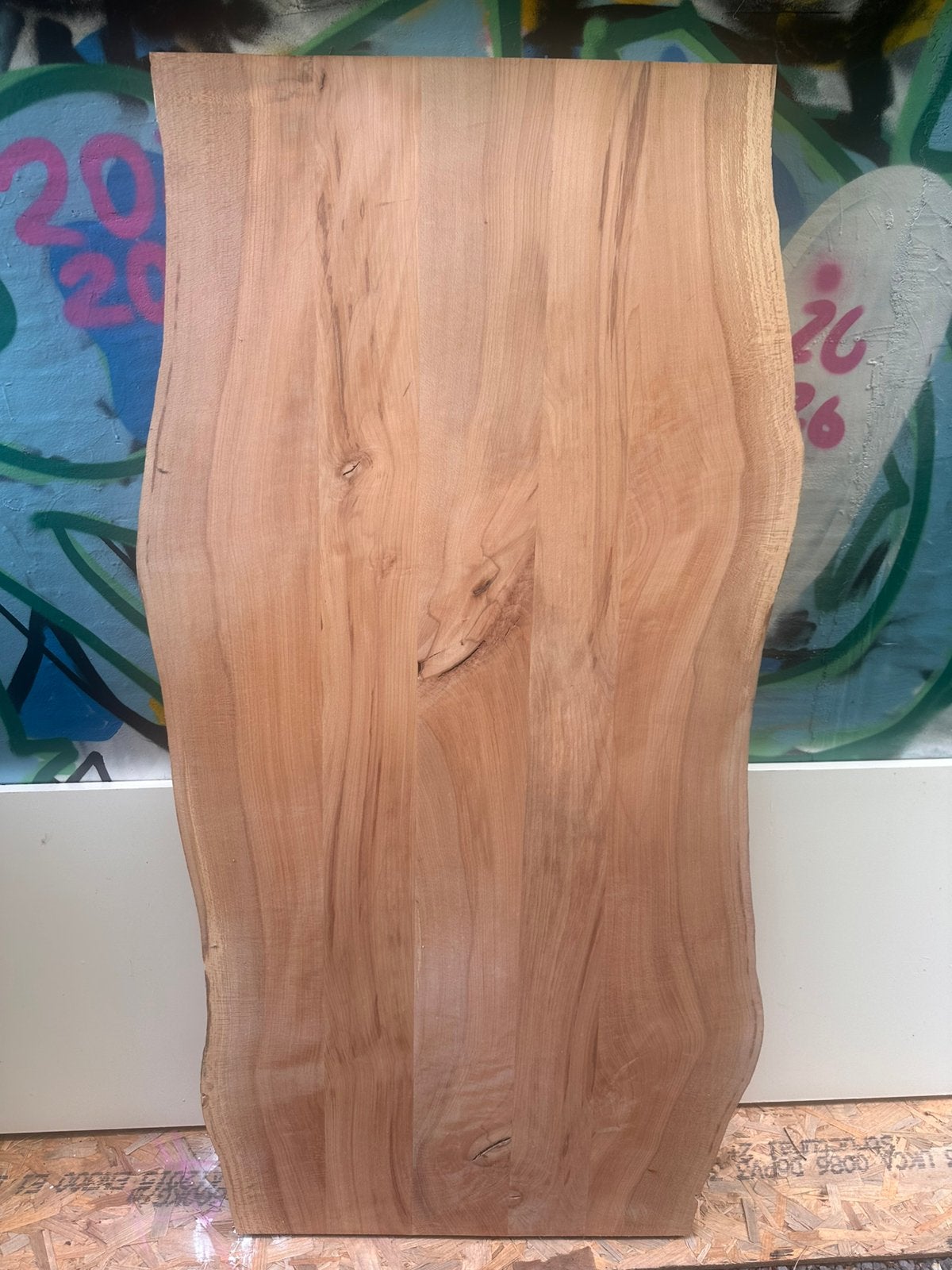 Massief beuken live edge tafelblad, Ophalen, Nieuw, 50 tot 100 cm, Overige vormen