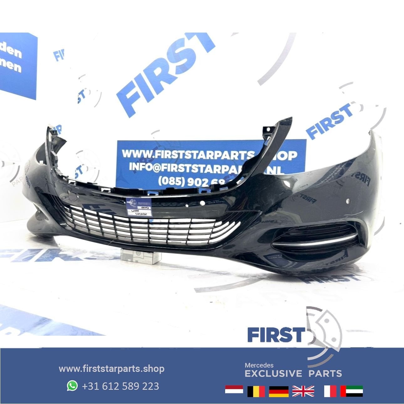 W222 S KLASSE VOORBUMPER ZWART WIT GRIJS FACELIFT origineel, Auto-onderdelen, Gebruikt, -, Voor, Ophalen of Verzenden