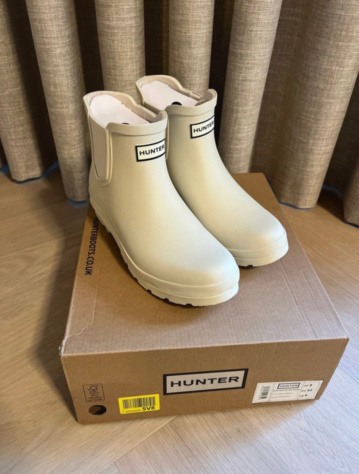 Bottes de pluie beiges Hunter - taille 42, Vêtements | Femmes, Neuf, Bottes de pluie, Beige, Envoi