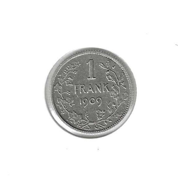 België, 1 Frank 1909 VL., Postzegels en Munten, Munten | België, Zilver, Ophalen of Verzenden, Losse munt, Zilver