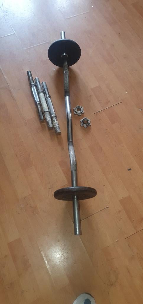 Curl Bar + 5kg + 5kg, Sport en Fitness