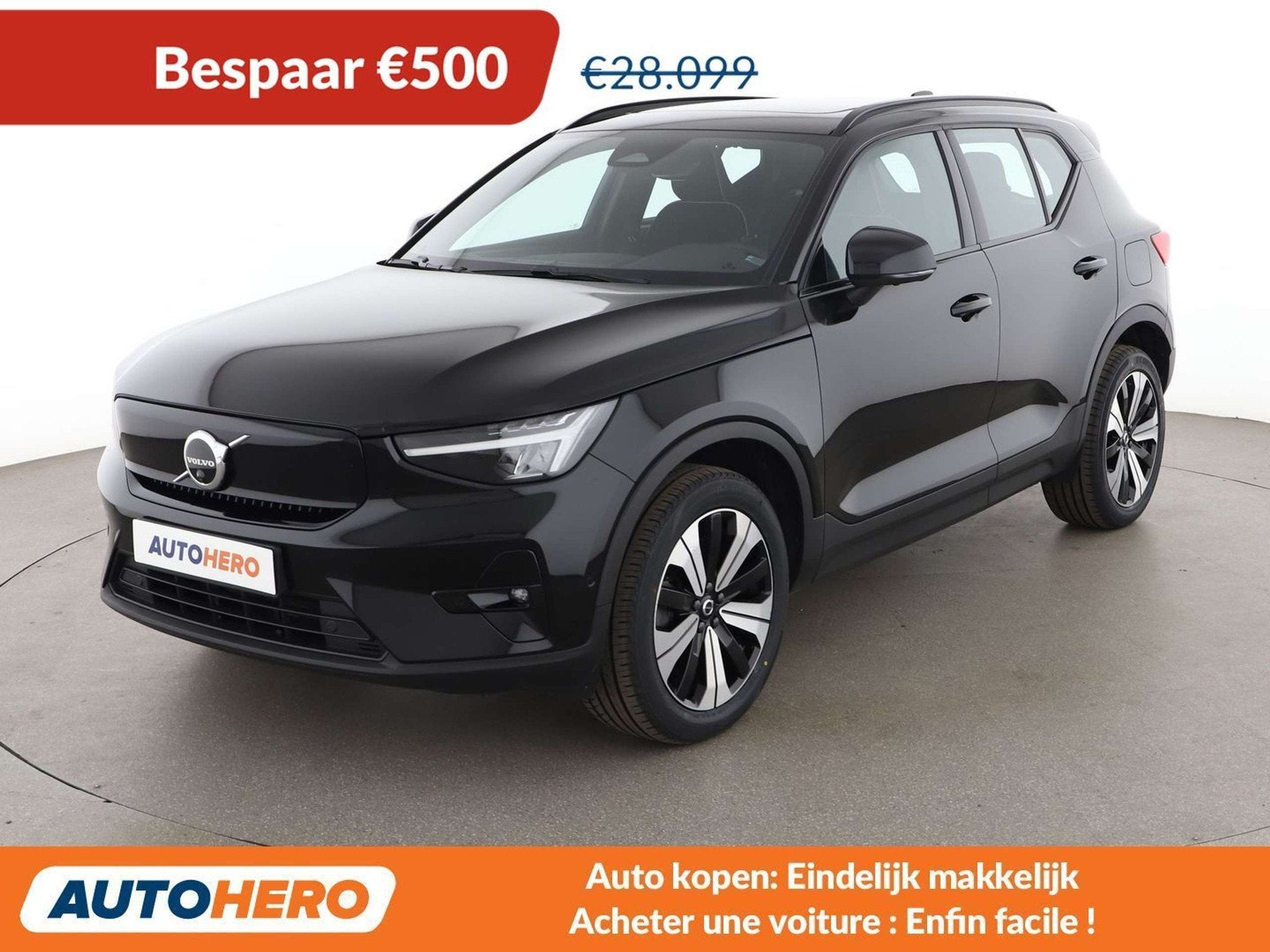 Volvo XC40 Recharge 170 kW Ultimate 2WD (bj 2022, automaat), Auto's, Gebruikt, Zwart, https://public.car-pass.be/vhr/c6f9b62f-6a6f-422f-86c5-474ed1267e39