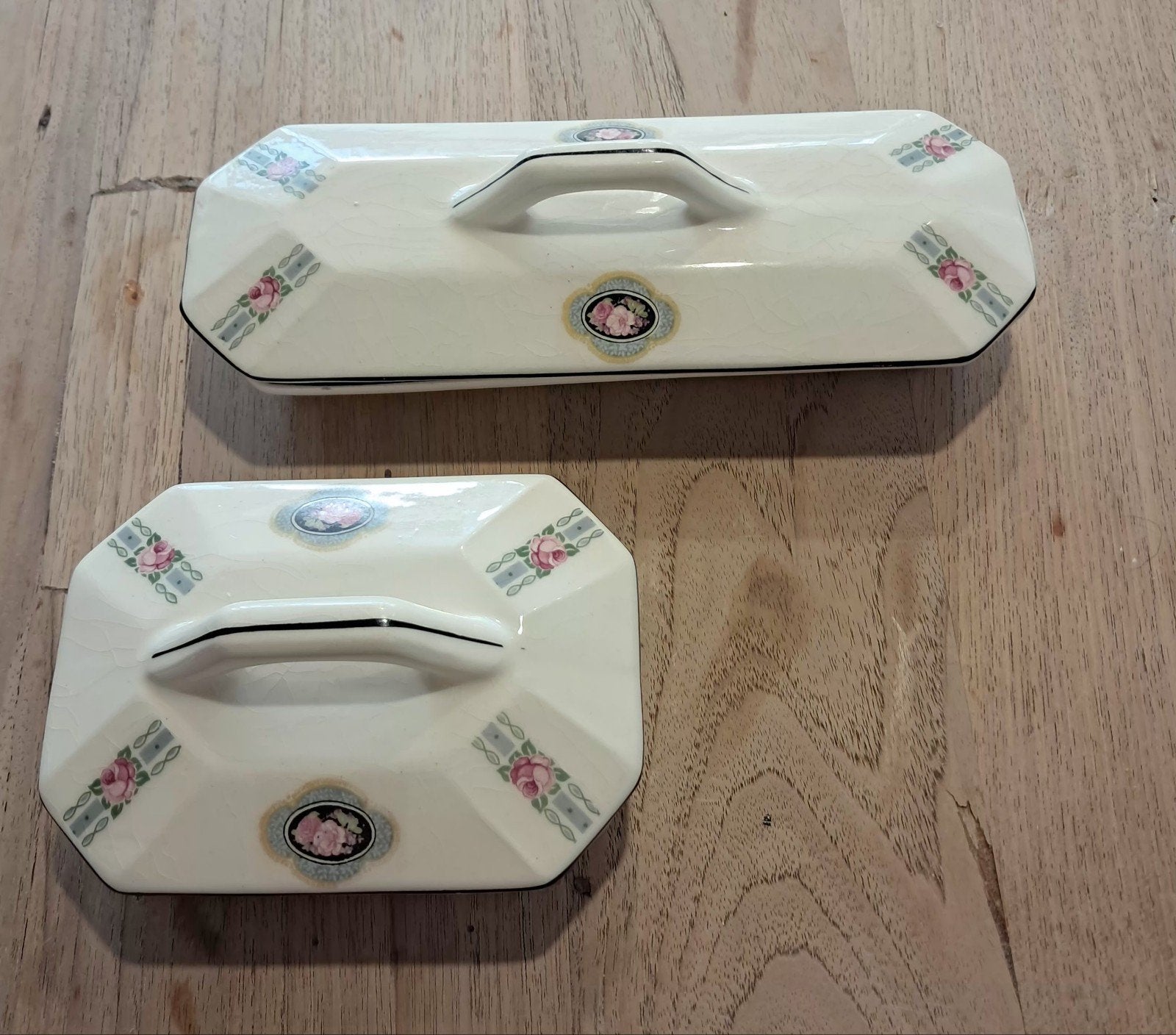 Antiek Ditmar Urbach Toiletstel - Zeepbakje & Kambakje, Ophalen
