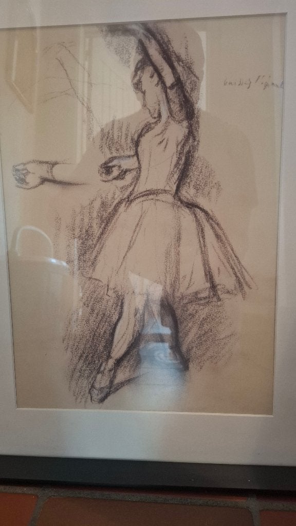 Edgar Degas Ballerina op het podium, Abstrait, Papier ou carton, Enlèvement, 20 - 50 cm