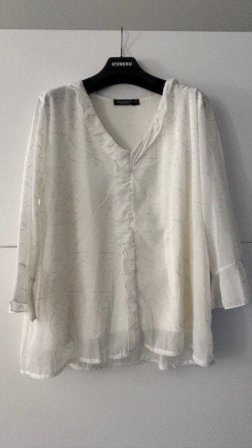 Julie Mode witte blouse met lange mouwen, Vêtements | Femmes, Enlèvement ou Envoi, Comme neuf, Blanc, Taille 46/48 (XL) ou plus grande