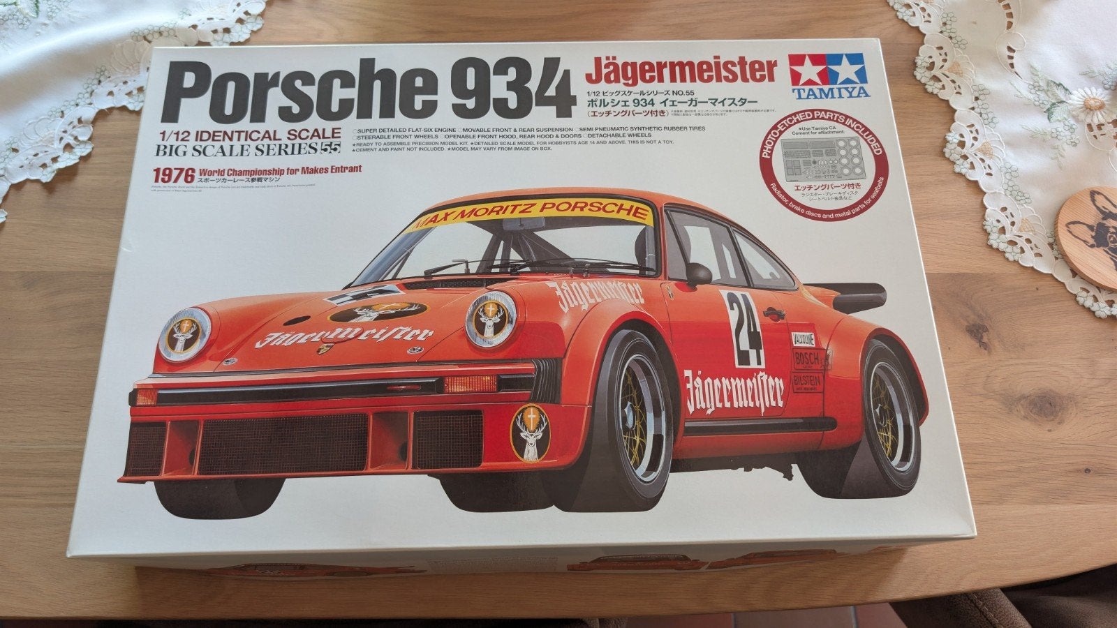 Tamiya 1:12 Porsche 934 Jägermeister, Auto, Groter dan 1:32, Nieuw, Ophalen of Verzenden