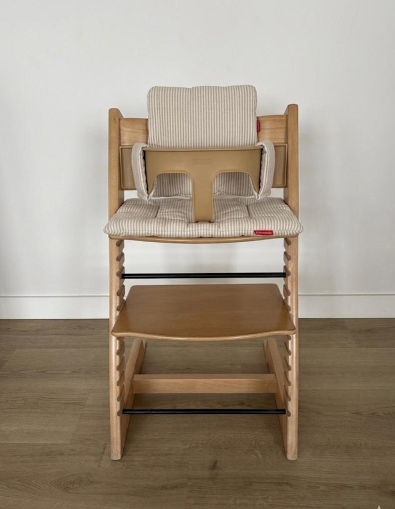Stokke Tripp Trapp (Natural) incl. Baby Set en Kussenset, Kinderen en Baby's, Ophalen, Zo goed als nieuw, Meegroeistoel