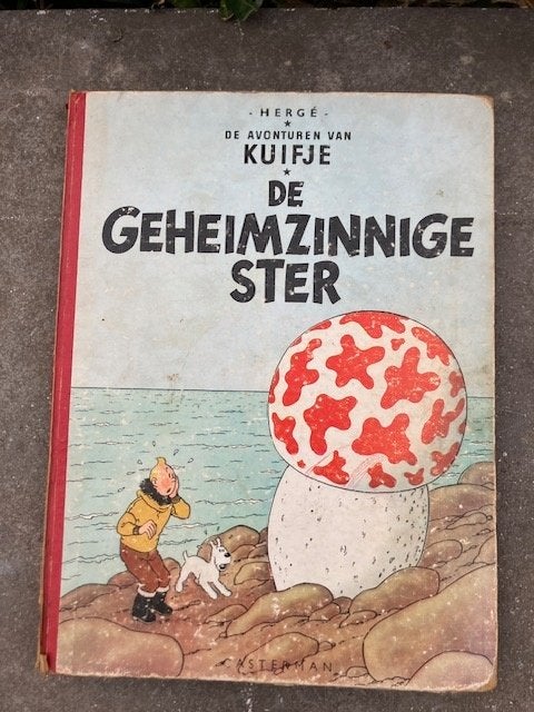 KUIFJE DE GEHEIMZINNIGE STER 1947 HERGE CASTERMAN, Boeken, Gelezen, Eén stripboek, Ophalen of Verzenden, Hergé