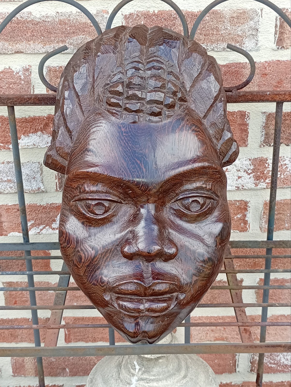 Masque d'art tribal vintage, Fait main, Afrique, Enlèvement ou Envoi, Multicolore
