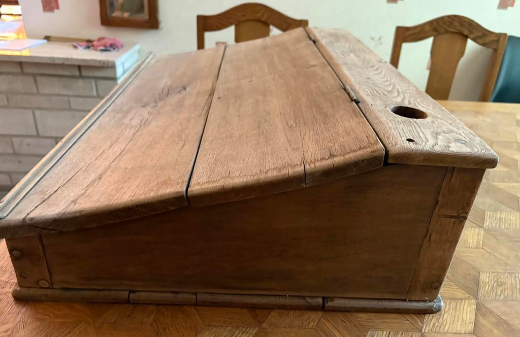 Oude houten schrijf tafel, Huis en Inrichting, Ophalen, Zo goed als nieuw