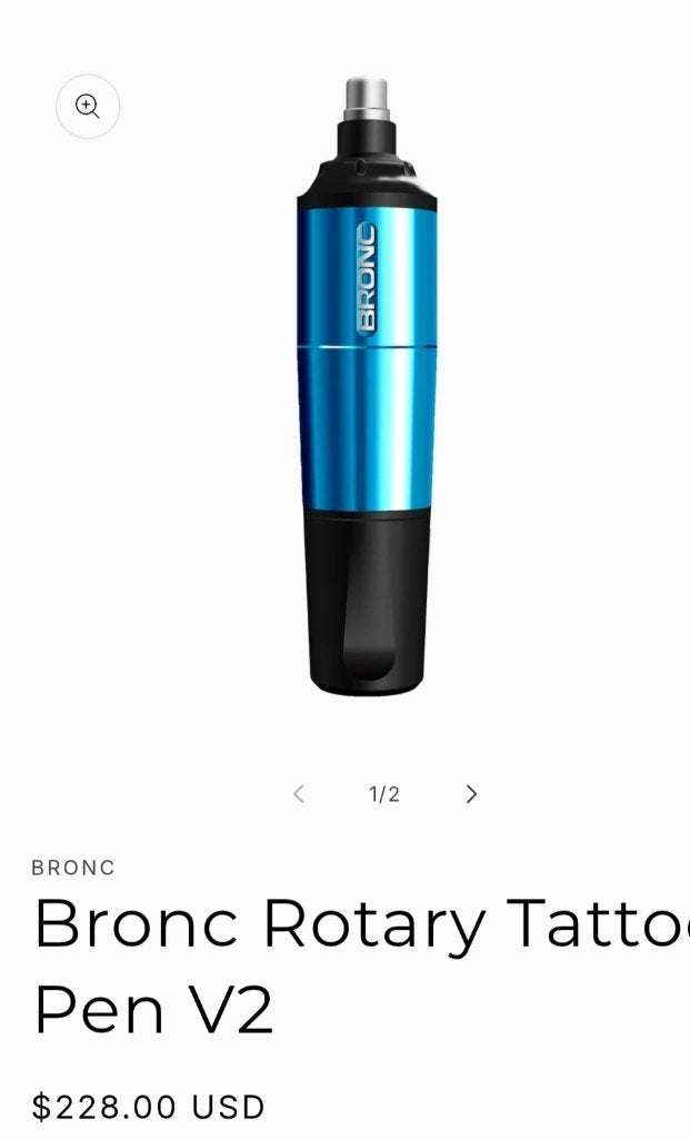 Bronc Rotary Tattoo Pen V2 + battery, Ophalen
