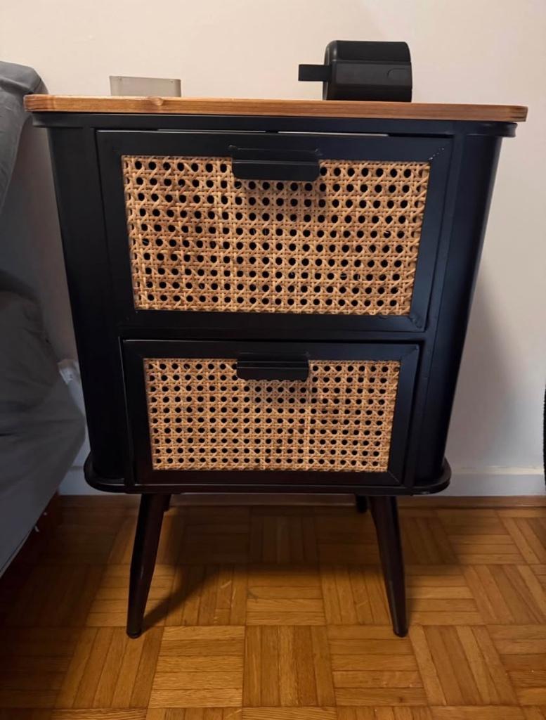 2 Petites commodes en bois/metal, Ophalen, Minder dan 45 cm, 55 tot 70 cm, Zo goed als nieuw