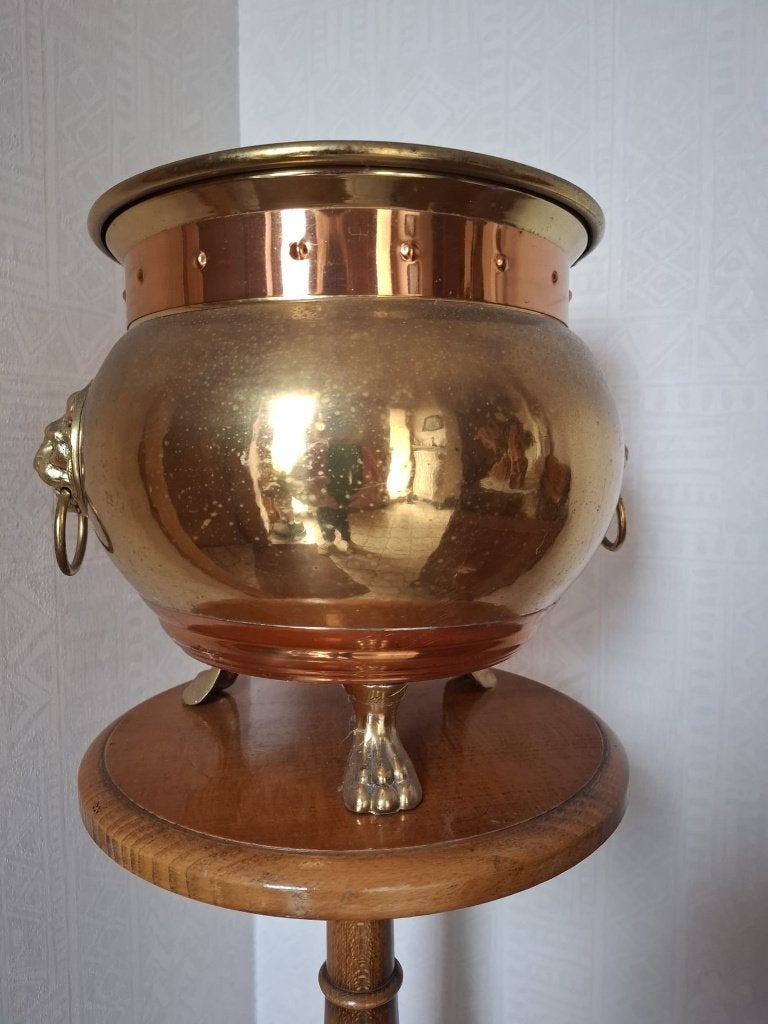 antieke koperen bloempot, Ophalen of Verzenden