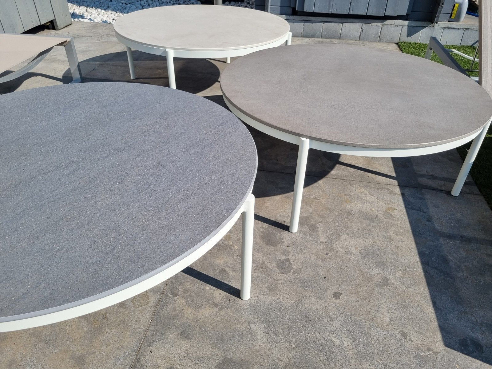 NIEUWE tuintafeltjes Jardinco Volte dia90cm, Ophalen, Aluminium