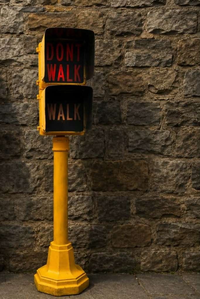 Origineel Walk don't walk voetgangers stoplicht, Ophalen, Gebruikt, Gebruiksvoorwerp
